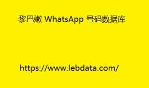 黎巴嫩 WhatsApp 号码数据库